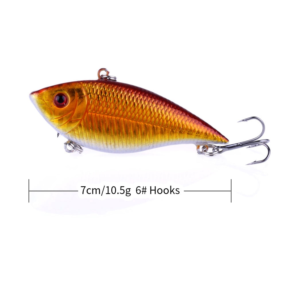 HENGJIA 5PCS Lipless Crankbaits for Bass, Fishing Lures Minnow VIB Hard Baits Top Water Lures Fishing Lure for Saltwater Freshwater Bass, Redfish, Trout, Walleye