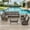 Gray, variant on PARKWELL 6-Piece Outdoor Sectional Furniture Set,Patio Wicker L Shaped Couch High Back Conversation Set with Coffee Table Swivel Glider for Garden Yard,Brown Wicker Navy Cushion