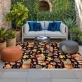 thumbnail image 2 of Brown Pine Cones Fall Outdoor Rug for Patio/Deck/Porch, Non-Slip Large Area Rug 5 x 8 Ft, Thanksgiving Berry Orange Autumn Maple Leaves Indoor Outdoor Rugs Washable Area Rugs, Camping Rug Carpet, 2 of 8