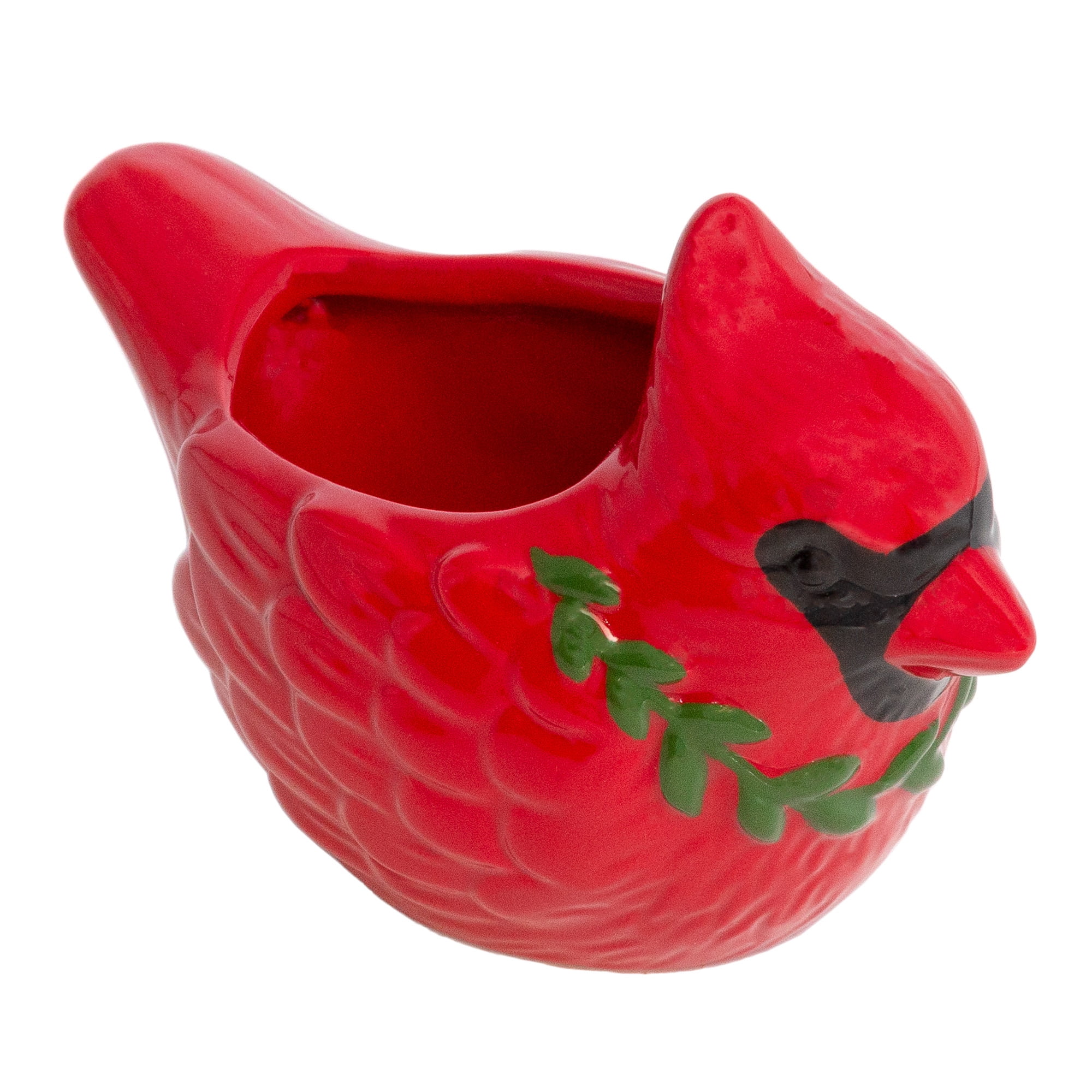 AuldHome Christmas Cardinal Candy Dish (Ceramic); Decorative Red