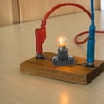 thumbnail image 2 of 10 Pcs Support d'Ampoule Miniature Tête Plate Base de Lampe en Plastique pour Expériences de Physique, 2 of 8