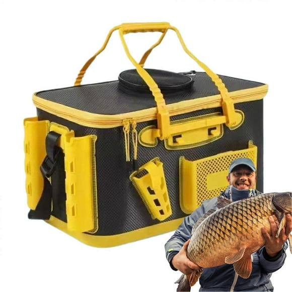 Seau pour Pêcheur – Seau de Pêche Portable Appât Vivant Réservoir d'Appâts Multifonction