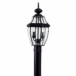 Generation 8229-12 Lancaster Outdoor Post Light, 21.5" 2-Light, 60W, Black