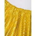thumbnail image 5 of MSemis Kids Girls Metallic A-Line Mini Flared Pleated Skirt Hip Hop Dance Party Skirt for Girls Gold M, 5 of 7