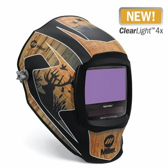 Miller 296783 Digital Infinity Auto Darkening Welding Helmet with ClearLight 4x Lens, Outdoorsman