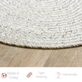 thumbnail image 2 of Mary Farmhouse Ivory Braided Area Rug 5' x 8' Oval, 2 of 5