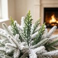 thumbnail image 7 of Winter Home Decor Accents, Artificial Leaf Branch Vase Filler, Winter Green Stem Home Decor for Table Mantel, Spooky House, Xmas Display, Clear 30*20cm, 7 of 7