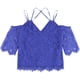 thumbnail image 2 of bar III Blusa tejida con hombros descubiertos para mujer, azul, mediana, 2 of 2
