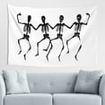 thumbnail image 1 of Skeletons Dance Tapestry, Halloween Death Bones Wall Hanging Tapestries Dorm Room Home Decor, 60" x 40", 1 of 7