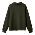 thumbnail image 5 of Yuhangmm Women's Sweatshirts Letter Print Hoodies Long Sleeved Hoodie Cozy Warm Lining for Everyday Comfort Army Green XL, 5 of 6