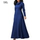 thumbnail image 1 of Sonducket Vestido largo Mujer Color sólido Noche Traje de fiesta de noche Vestidos Azul oscuro 5XL, 1 of 7