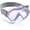 1 Pack-purple White, variant on Kids Swim Goggles Snorkel Diving Mask for Kids Youth 3-15, Knitted Fabric Strap, Anti-Fog 180° Clear View