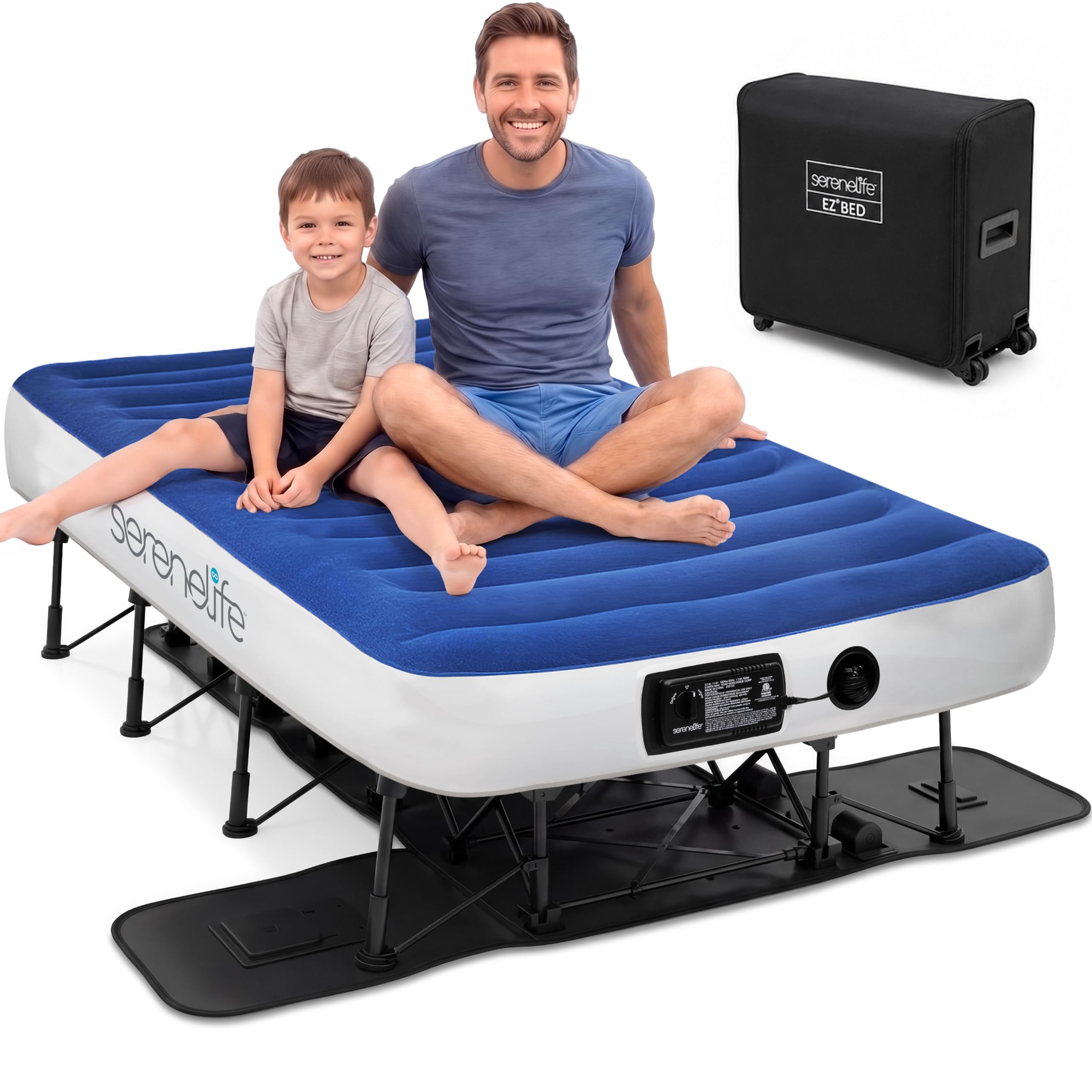 IVATION EZ-Bed King Self-Inflating Air Mattress with Frame and