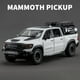 thumbnail image 1 of 1:32 Dodge RAM 1000 TRX Mammoth Picku coche en miniatura de aleación sonido y luz tirar hacia atrás juguete para niños coleccionables regalo de cumpleaños,BLANCO, 1 of 6