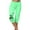 Green, variant on Vivianyo HD Women's Capri Pants for Summer Clearance Woman Fashion Drawstring Pockets Elastic Waist Printing Capris Pants