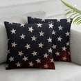 thumbnail image 3 of Acheng Set of 2 Soft Chenille Decorative Patriotic Throw Pillow Cover Case Geometric Stars July 4th Accent Square Cushion Cover Case Sham for Couch Sofa Bed Car 22x22in, 3 of 7