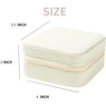 thumbnail image 3 of Jewelry Travel Case with Mirror, Small Travel Jewelry Organizer, Portable Jewelry Box Travel Mini Storage Organizer Portable Display Storage Box For Rings Earrings Necklaces Gifts (White), 3 of 7