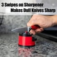 thumbnail image 4 of Diamond Knife Sharpener with Suction Base, Compatible with Kitchen Knives Scissors, Tungsten Stone Sharpening Tool, Red, 4 of 5
