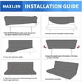 thumbnail image 5 of JIATER Armless Futon Cover Stretch Futon Slipcovers Machine Washable Furniture Protector with Elastic Bottom,Light Gray, 5 of 7