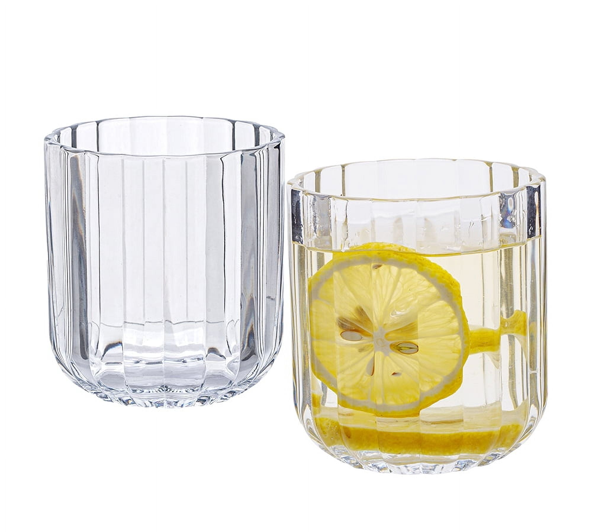 (4 pack) Better Homes & Gardens 12 Ounce Clear Fluted Tumbler Glass