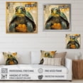 thumbnail image 4 of Designart "Cubist Olive Green Turtle" Animals Turtle Floater Framed Wall Art Living Room, 4 of 5