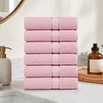thumbnail image 3 of Ample Decor Bathroom Hand Towel 18 X 28 Inch 600 GSM 100% Cotton - Popcorn Textured Towel - 6Pcs Soft Pink, 3 of 6