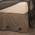 thumbnail image 3 of VHC Brands Check Star Cotton Primitive Split Corners Appliqued Queen Bed Skirt, Raven Black, 3 of 4