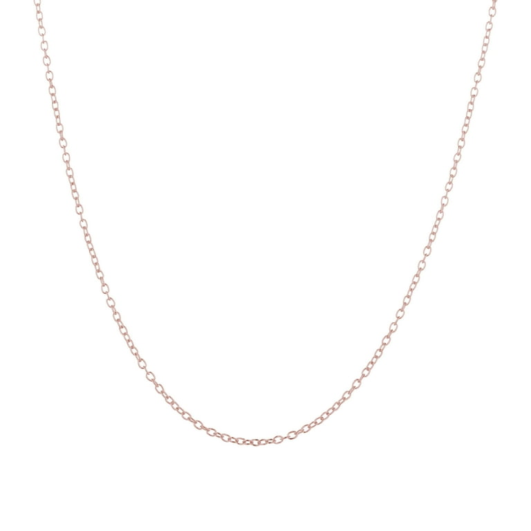 Kezef Rose Gold Chain Necklace for Women, Rose Gold-Plated