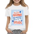 thumbnail image 2 of EnJoCho First Day of Second Grade Shirt for Boys Girls Back-to-School Crew Neck T-Shirt Kids Summer Cute Stripe Letter Graphic Print T Shirts Children’s Casual Crewneck School T-Shirt, 2 of 5