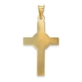 thumbnail image 3 of 14K Yellow Gold Charm Pendant 40.5 mm 20.5 Polished Satin And Diamond-Cut Crucifix, 3 of 4