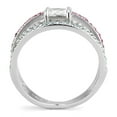 thumbnail image 3 of High polished (no plating) Stainless Steel Ring with AAA Grade CZ in Multi Color for Women Multi Color Stone Color Style DA386 Size 8, 3 of 5