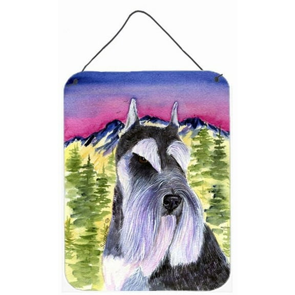 Schnauzer Aluminium Metal Wall Or Door Hanging Prints