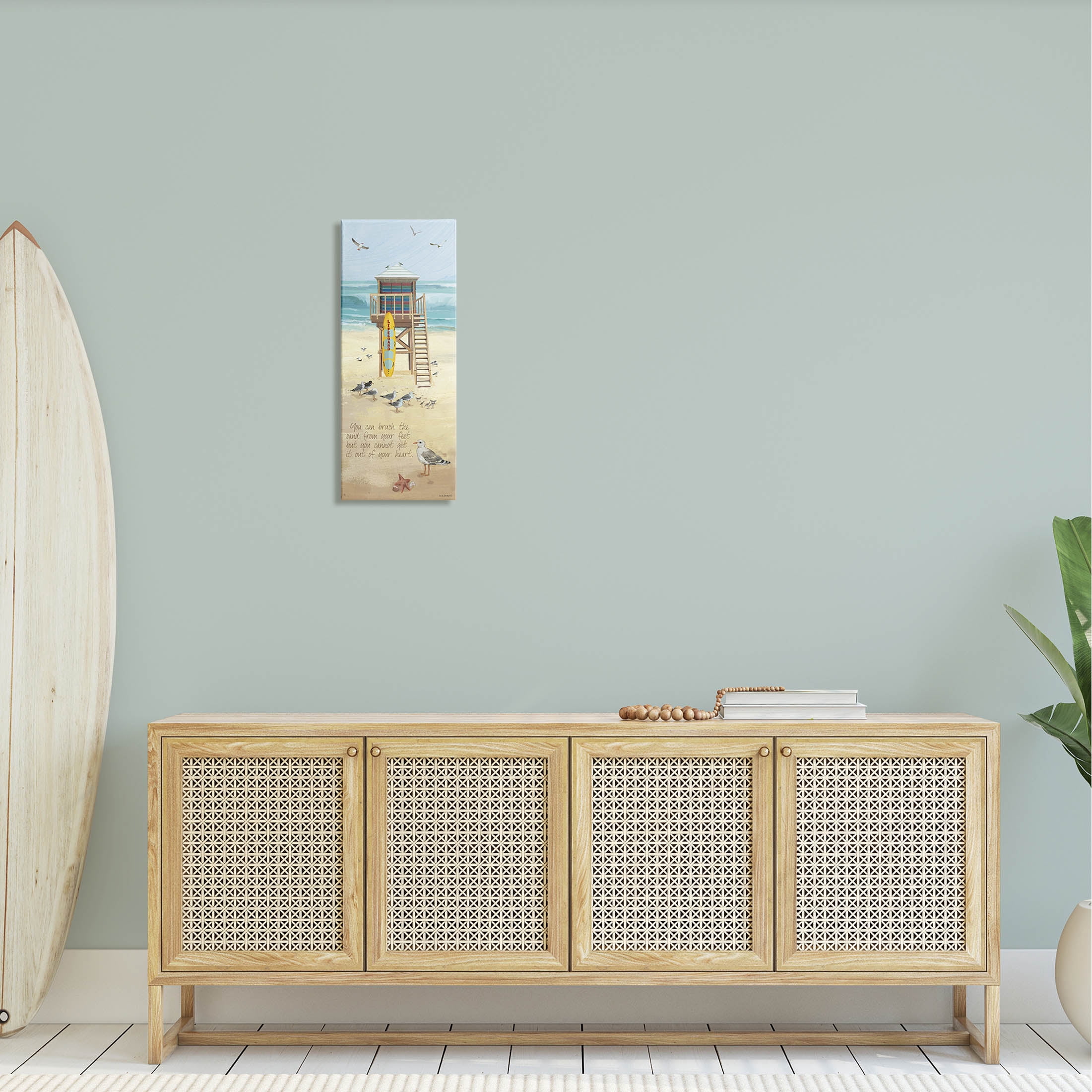 Stupell Industries Sand From Heart Beach Quote Graphic Art Gallery Wrapped Canvas Print Wall Art, Design by Anita Phillips