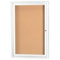 thumbnail image 1 of Aarco Products DCC2418RHW 1-Door Enclosed Bulletin Board with Header - White, 1 of 1