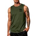 thumbnail image 4 of Men's Freedom Patriotic Tank Top with USA Flag Graphic and Sleeveless Design Featuring Double-Sided Print for Independence Day 2026 Memorial Day Gym Workouts Beach Days Army Green L, 4 of 5