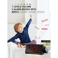 thumbnail image 4 of Digital Projection Alarm Clock with Large Display, Dual Alarms, Night Light, USB Charger - 180° Swivel Design, 4 of 8