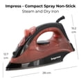 thumbnail image 2 of Plancha de Vapor Impress Compacta y Ligera con Suela Antiadherente y Vapor Ajustable 1200 W, 2 of 10