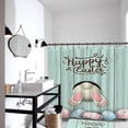 thumbnail image 3 of Waterproof Rabbit Easter Eggs Shower Curtain 4 Piece Bathroom Toilet Mat U-pad Set, 3 of 9