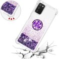 thumbnail image 5 of for Samsung Galaxy A03s Glitter Case with Ring Holder,Bling Sparkle Floating Liquid Soft TPU Cushion Fashion Girly Women Girls Cute Case Cover for Samsung Galaxy A03s  Purple, 5 of 14