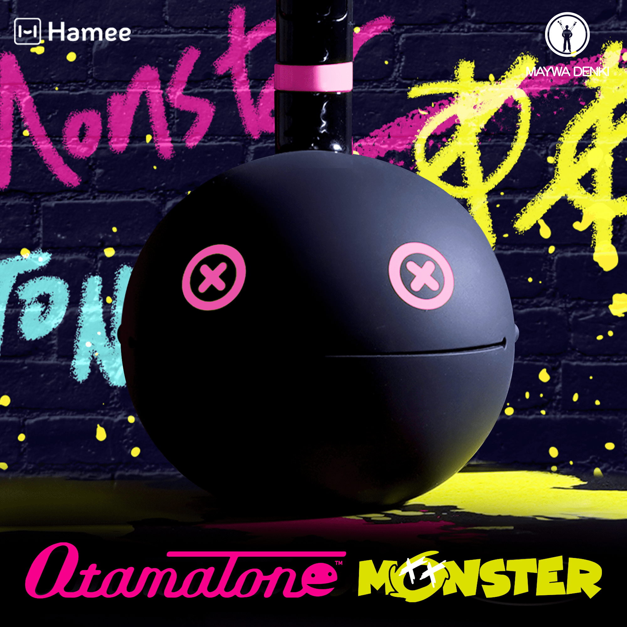 Otamatone Monster Electronic Portable Music Instrument / Synthesizer Toy from Japan by Maywa Denki (Officially Licensed) [English Instructions] - Pink