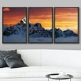 thumbnail image 2 of wall26 Framed Canvas Print Wall Art Set Orange Sunset Over Snowy Mountain Peaks Nature Wilderness Photography Modern Art Southwest Colorful Ultra for Living Room, Bedroom, Office - 24"x36"x, 2 of 5