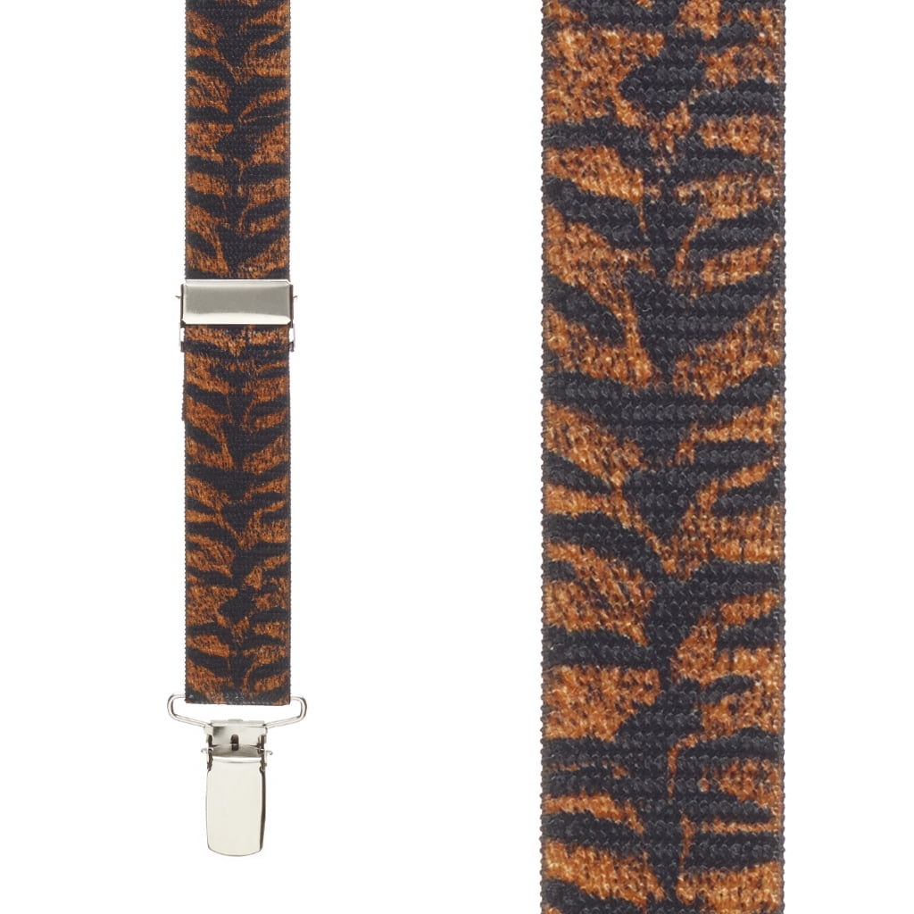 2 Sizes, 3 Colors Animal Print Y-Back Clip-End Suspenders