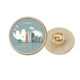 thumbnail image 1 of Singapur lugares famosos Landmark Broche de oro metálico circular, 1 of 3
