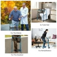 thumbnail image 5 of Gymax Folding Walker Adjustable Walking Frame Aluminum Walking Aid w/ Wheels Blue, 5 of 10