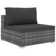 thumbnail image 5 of vidaXL Patio Furniture Set 11 Piece Patio Sectional Sofa with Table Rattan, 5 of 11