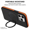 thumbnail image 4 of for iPhone 12 Pro Max Case, Luxury Matte Ultra Slim Strong Magsafe 360 Rotating Ring Kickstand Lightwieght Wireless Charging Anti-drop Phone Case for iPhone 12 Pro Max Men Women, Orange, 4 of 8