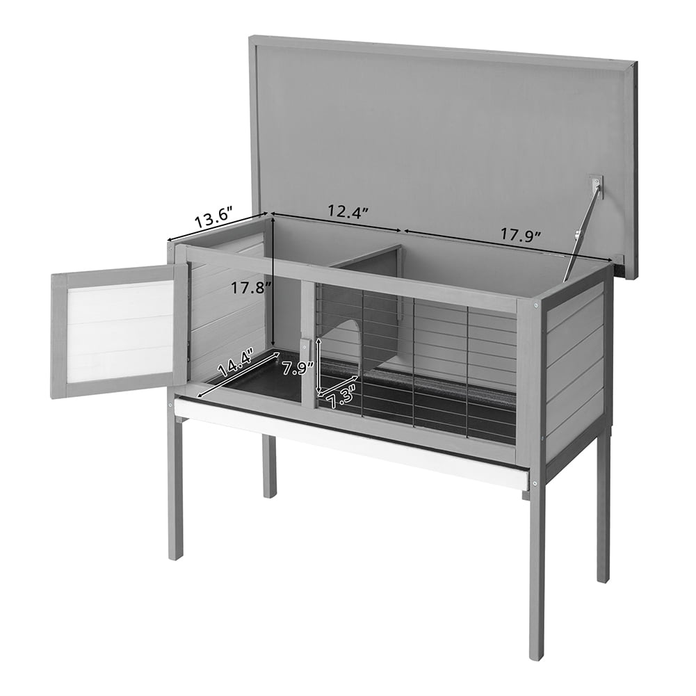 Kadyn Chicken Coop,Wooden Rabbit Hutch, Pet Cage Shelter Hen House with Waterproof Roof, Run for Rabbit, Chicken and Other Small Animals Outdoor Backyard Garden (36inch,Single Layer,Gray ) Kadyn Chicken Coop,Wooden Rabbit Hutch, Pet Cage Shelter Hen House with Waterproof Roof, Run for Rabbit, Chicken and Other Small Animals Outdoor Backyard Garden (36inch,Single Layer,Gray )