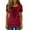 #128-Red, variant on Craaazy Women's Round Neck Short-Sleeved Pullover Tops with Sequins Gifts