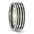 thumbnail image 4 of Titanium Black 8mm Ring Man Wedding  For Dad Mens  For Him, 4 of 10