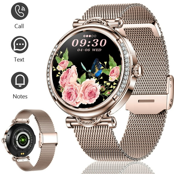 VOPOCO Smart Watch for Women (Answer/Make Calls) 1.27" Full-circle Touchscreen Sports Watch with 100 Sports Modes Waterproof Smartwatch for Android IOS